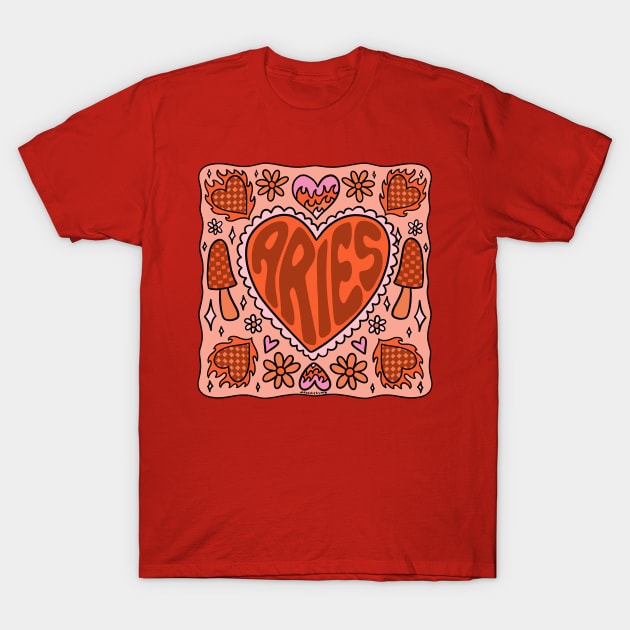 Aries Heart T-Shirt by Doodle by Meg